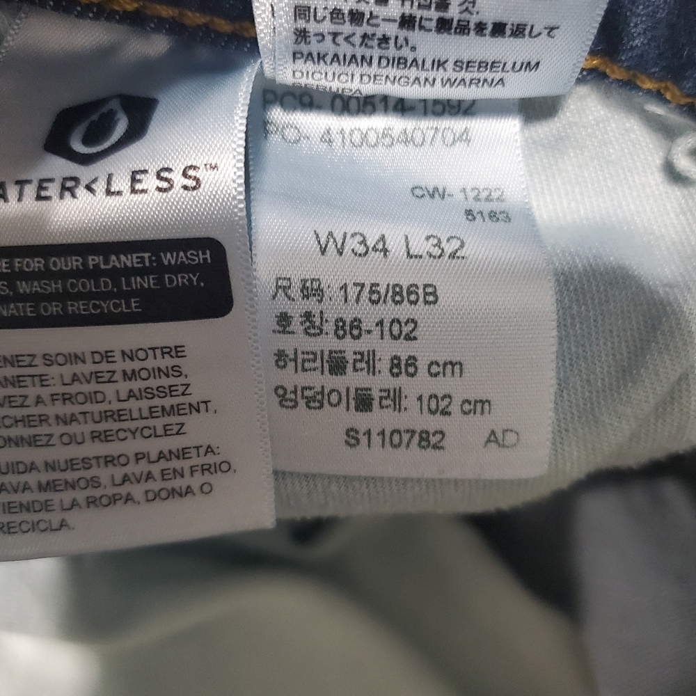 Levi's 514 Straight Fit Jeans Stretch 34 Waist - Picture 4 of 9